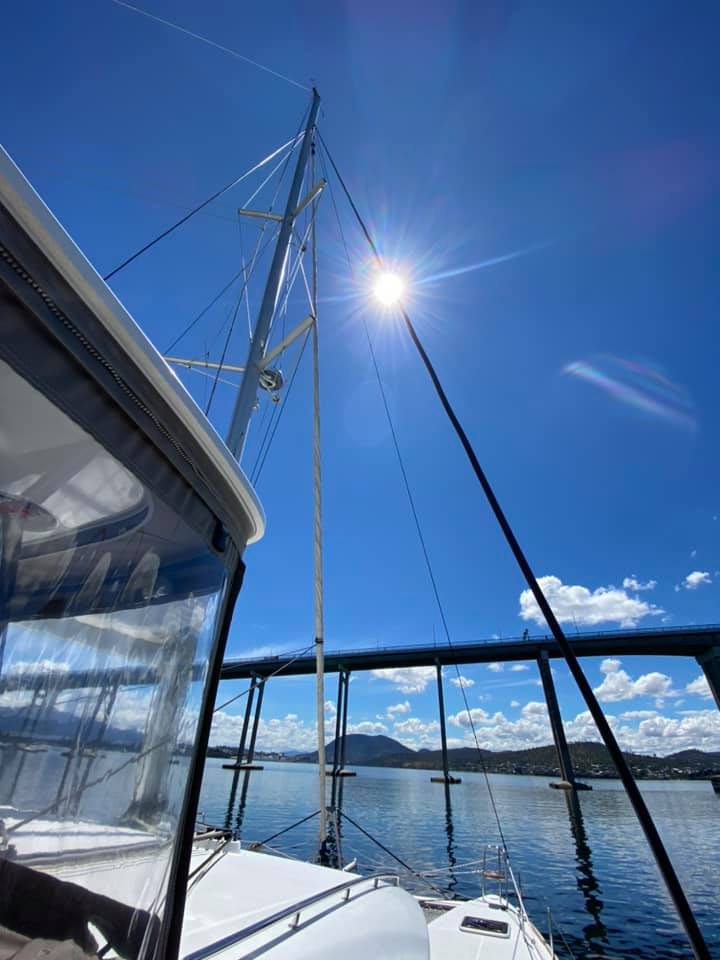 Lagoon Catamaran Tasmania Cruising guide Tasman bridge
